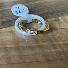 Ceramic stainless steel ring size 6,7,8,9