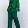 Reduced Gorgeous Zara Insta Famous Bloggers 3 Piece Bottle Green Suit Size Large Image 3