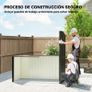 Outdoor Garden Shed 1.37 m 163x90x179 cm with Latch Door and Ventilation Slots, Dark Gray Image 3