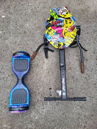 hoverboard and kart, with case and charger.  Very good condition