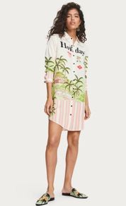 SCOTCH & SODA Les Tropiques HOLIDAY Shirt Dress Sz M (Fit 10-12 UK) Rrp 225 Sterling