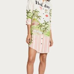 SCOTCH & SODA Les Tropiques HOLIDAY Shirt Dress Sz M (Fit 10-12 UK) Rrp 225 Sterling
