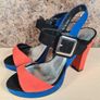 Womens GRAZIA  blue multi high heel shoes Size UK 6 EU 39 Image 2