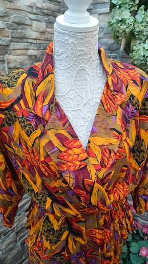 Vintage 80s peplum dress Small Postage included