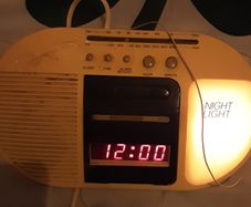 Vintage radio alarm clock