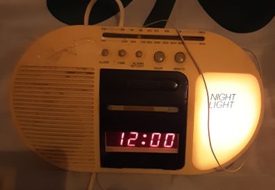 Vintage radio alarm clock