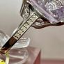 Silver ring with Amethyst and Diamonds Image 6