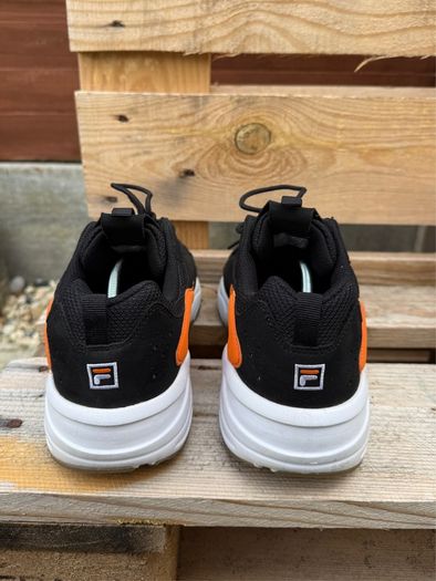 FILA Ray Tracer Black/Orange Sneakers Size UK 10