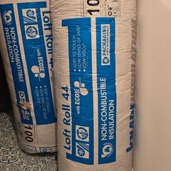 3 full rolls of Knauf Loft Roll 44 attic insulation