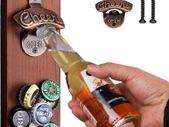 Magnetic Beer Bottle Opener Wall Mounted with Catcher, Novelty Beer Gift Ideas for Men Dad Husband Him, Cool Gadgets for Home Bar Accessories, Pub, Garden, Man Cave, Birthday Housewarming Presents