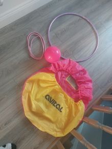 Rhytmic gymnastics equipment, gymnastics ball, rope, hoop and bag