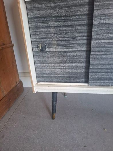 mid century grey formica cupboard