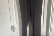 Dark Grey flare long length high waisted stretchy Primark pants size L UK18 EU46 Free post