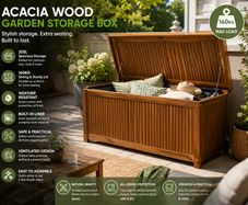 Acacia Wood Garden Storage Box 205L