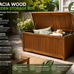 Acacia Wood Garden Storage Box 205L