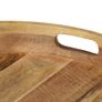 Coffee Table Solid Mange Wood and Steel 50x40 cm Image 5