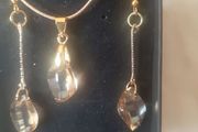 Swarovski Crystal Elements Pendant And Earrings Set