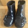 Zara baby girls navy patent leather boots Sz 6/EU 23 EUC Image 2