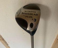 Big Bertha Steelhead plus 3 wood driver golf club w cover (RH)