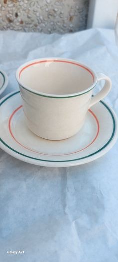 Arklow brendan erin stone design 3 x cups and Saucers,vintage collectors items ,buyer collects or pays postage thank you, see pictures for condition, sold as seen.