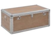 Storage Box Solid Fir Wood 91x52x40 cm Brown