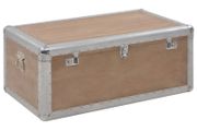 Storage Box Solid Fir Wood 91x52x40 cm Brown