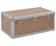 Storage Box Solid Fir Wood 91x52x40 cm Brown