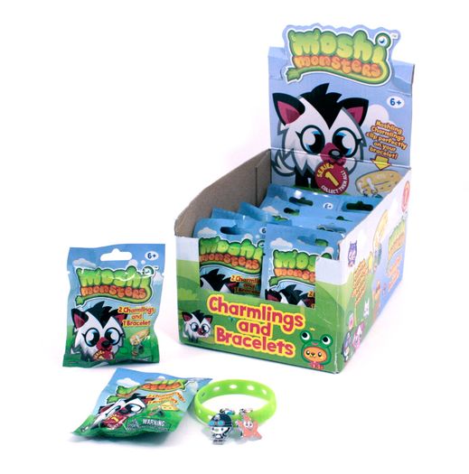 Moshi Monsters Series 1 Charm Bracelet Charmling Random Foil Pack incl 1 bracelt And 2 charmlings  Brand New And Sealed Lots in Stock