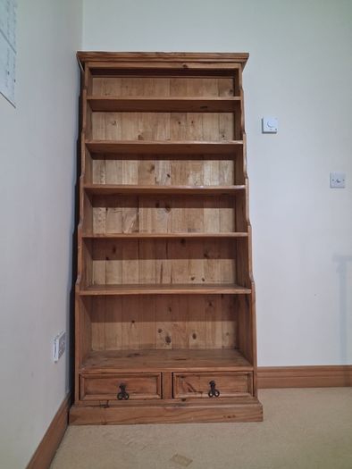 Solid Wood Tall Bookcase