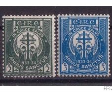 1933 Ireland Holy Year Commemorative Stamps Mounted Mint