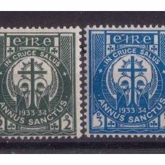 1933 Ireland Holy Year Commemorative Stamps Mounted Mint
