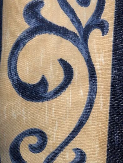 Lined curtain. Vintage fabric