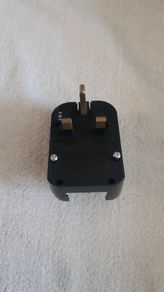 Plug Socket Adapter Type E/F (Schuko) to Type G (UK/IRE) Black