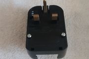 Plug Socket Adapter Type E/F (Schuko) to Type G (UK/IRE) Black