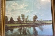 John Constable, Water Meadows near Salisbury, vintage print.