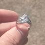Sterling Silver Double Wishbone Engagement ring Image 10