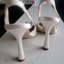 New Ivory Satin Slingbacks Image 4