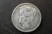 1901 Netherlands. Wilhelmina I. Silver 25 cents. Nice Condition!
