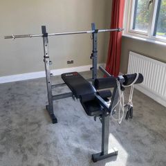 Bodymax Folding Bench Press & Weights