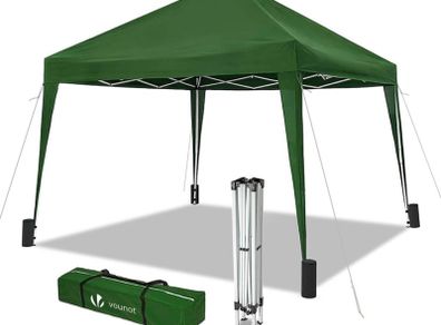 3x3m Pop Up Gazebo with 4 Leg Weight Bags, Folding Party Tent for Garden Outdoor, Green (FREE POSTAGE)