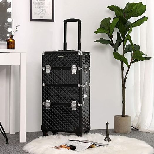 Trolley Cosmetic  Case Rolling Universal Wheels