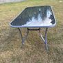 Outdoor glass top dining table Image 3