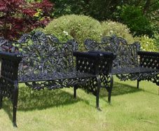 Pair Cast Iron Garden Seats