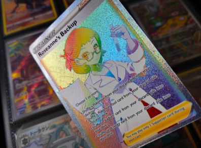Roseanne's Backup ! Secret Rainbow Rare ! from Brilliant Stars Set ! 2022 ! Pokemon Card !
