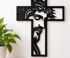 Jesus Christ Cross Wall Art Modern Christian Home Decor