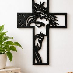 Jesus Christ Cross Wall Art Modern Christian Home Decor