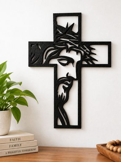 Jesus Christ Cross Wall Art Modern Christian Home Decor