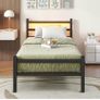 3ft Single Bed Frame with Headboard & LED Lights Image 3