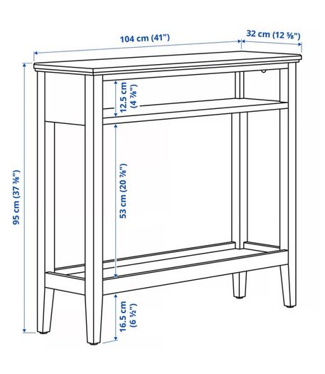 white console table