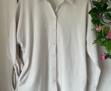 shirt zara medium stone shade cord shirt size med